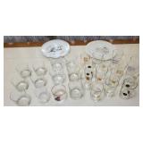 Corning and Political Commemorative glasses,