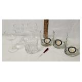 3 US Congress Glasses, 4 liquor glasses (3 etched