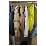 4 coats and vest - Saks fifth ave, leather, etc