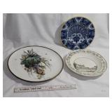 Bowl & 2 plates - as is - room 2