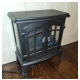 Electric fireplace look heater