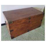 Brass trim blanket box 33"19"17"