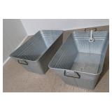 2 galvanized party/plant tubs.