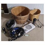 Bike helmets, baskets, heater