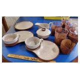Stoneware Soup/Sandwich Dishes w/salad plates and