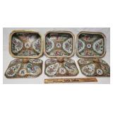 Three Monogrammed Rose Medallion China veggie