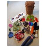 Knitting & Other Crafting Items in basket