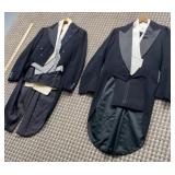 2 older F.L. Dunne Co. tuxedos - some age