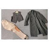 Amory Houghton Jr. long green wool jacket, vest