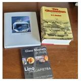 2 glass books and film - the glass makers,