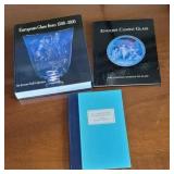 3 glass books - European glass, cameo glass, and