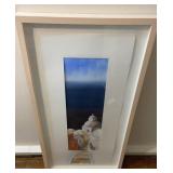 Pretty artist signed watercolor - Greek seascape