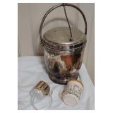 Large ice bucket, glass blowers mug, elephant