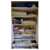 Contents of linen plaza upstairs to the left