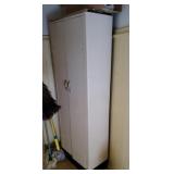 Two door tin art deco kitchen cupboard