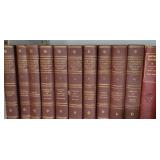 Set of Harvard classics - top row of bookshelves