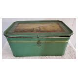 Tin Box, stamped Mother Earth 16 x 10 x 7