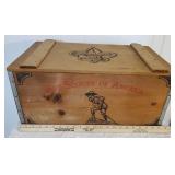 Boy Scouts of America Wood Trunk. 21 1/2" x 13" x