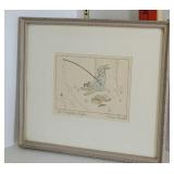 Picture - "the complete angler"  signed Marise