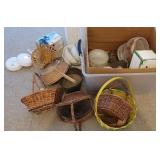 Large box of flower pots and baskets
