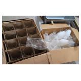 2 boxes - glass chimneys