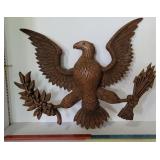 Large wooden carved American eagle