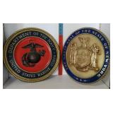 2 wall plaques - department of the Navy United