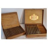 2 vintage wooden cigar boxes
