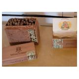 2 wooden cigar boxes