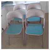 4 Samsonite folding chairs w/card table