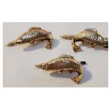 3 - 14K Fish Cufflinks