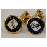 2 - 30-year award pins (1 is 10k & 1 is 10k