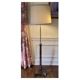 Brass and wood floor lamp 1