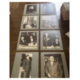 10 b&w photos on grey board featuring Amory