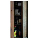 Vintage stoneware whiskey jug and bottles - we