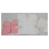 Estate baby dress, knit jacket and blanket