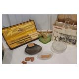 Box knife set, skimmer, etc - from estate with