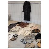 Large box of very old ladies clothing -
