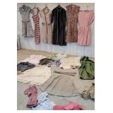 Large box of ladies vintage dresses and other