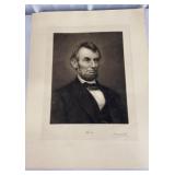 Jacques Reich signed etching of Abraham Lincoln -