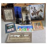Box of art - religious, indians, etc