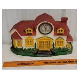 Old figural diecast house clock - *damage