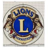 Metal Lions International sign approx 30"