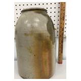 Large patinated stoneware crock
