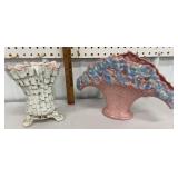 2 pretty vases/centerpieces - Royal Haeger and