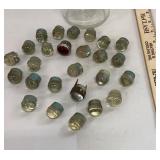 Glass jar of bullseye