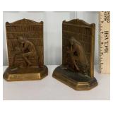 Pair of bronze literary/gentleman reading