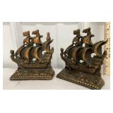 Vintage copper/bronze Santa Maria bookends