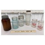 Box of advertising glass jars - El-Cor dairy,