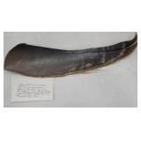 Whale bone with estate note